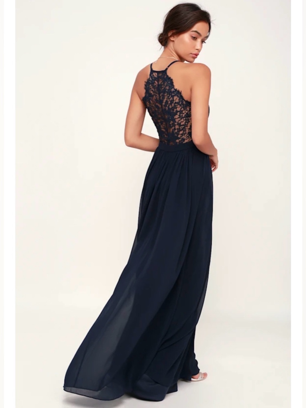 Lulus Black Lace-Back Maxi Dress - Women
